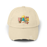 Unisex Distressed Cap, Beach Life Casual Cap, Everyday Simple Casual laid back Beach Wear, everyday hat The Aurora Touch