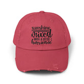Unisex Distressed Cap, Full of Sarcasm fun baseball head cap, Humorous Casual everyday clothing wear, Travel hat