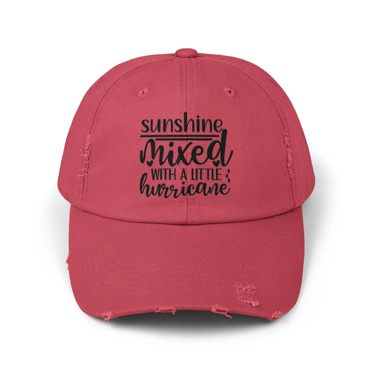Unisex Distressed Cap, Full of Sarcasm fun baseball head cap, Humorous Casual everyday clothing wear, Travel hat