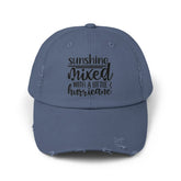 Unisex Distressed Cap, Full of Sarcasm fun baseball head cap, Humorous Casual everyday clothing wear, Travel hat The Aurora Touch
