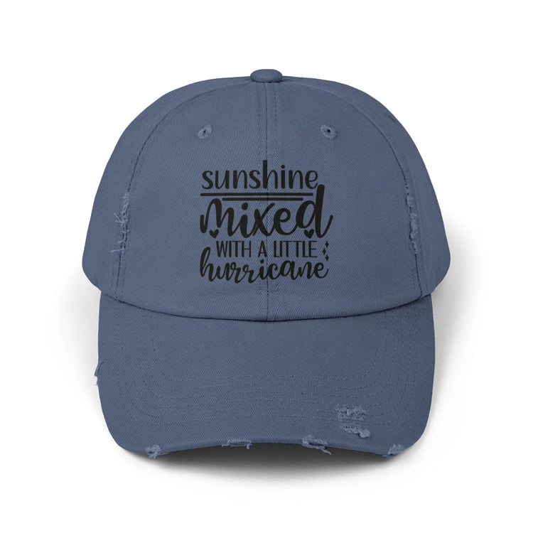 Unisex Distressed Cap, Full of Sarcasm fun baseball head cap, Humorous Casual everyday clothing wear, Travel hat