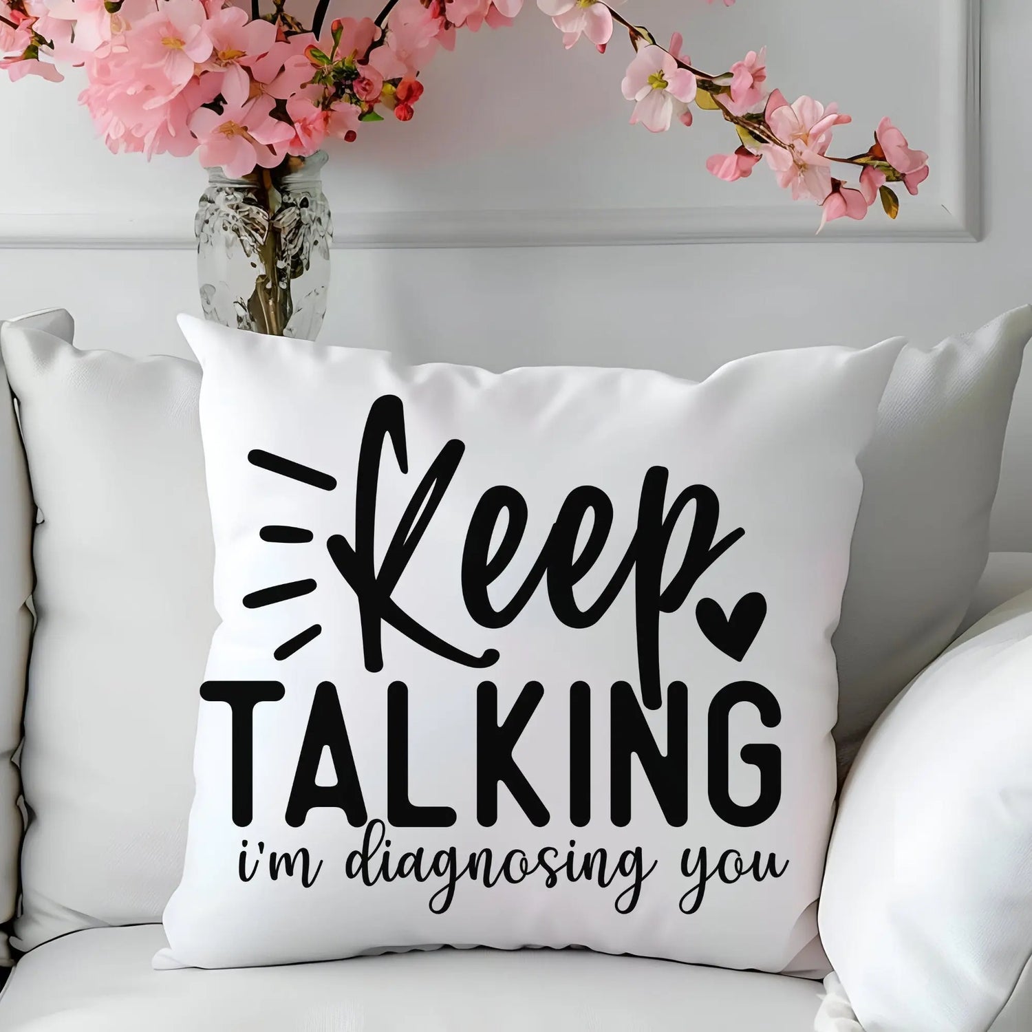 Spun Polyester Square Pillow, Sarcastic couch pillow, Humorous house decor The Aurora Touch