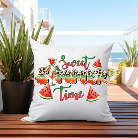 Outdoor Pillows, Two-sided Outside Casual Summer Fun decorated all purpose pillow, Sunny Bright Pool side lounge throw pillow, Custom design The Aurora Touch