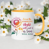 Colorful Mugs, 11oz, Coloroful positive empowering tea coffee mug, Custom motivational gift, Everyday office beverage cup, pick me up items The Aurora Touch