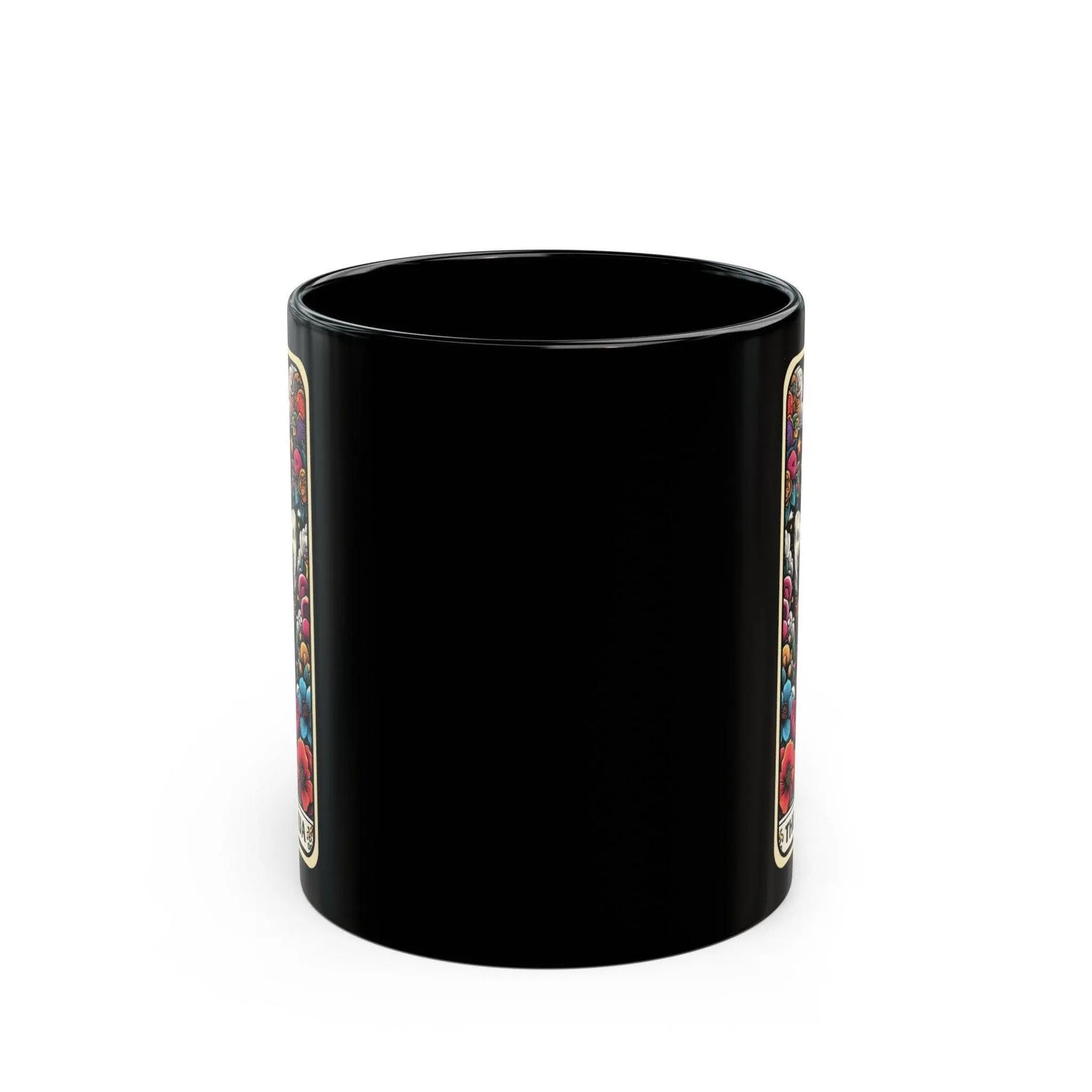 Black Mug (11oz, ), The Chihuahua Tarot Card, Celestial coffee Mug, Colorful Pet lover gift, Everyday drinking Mug, Great Grad gift The Aurora Touch