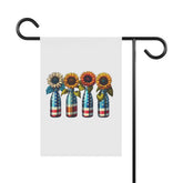Garden & House Banner, patriotic US National sunflower flag design for outdoor stylish American garden decor