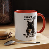 Accent Coffee Mug (11, 15oz), black cat sarcastic humorous saying everyday kitchen coffee tea color accent funny gift mug The Aurora Touch