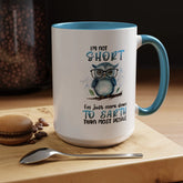 Accent Coffee Mug (11, 15oz), Funny animal mug, Cute Owl Design, cool teacher, silly kitchen decor, happy uplifting morning beverage mug