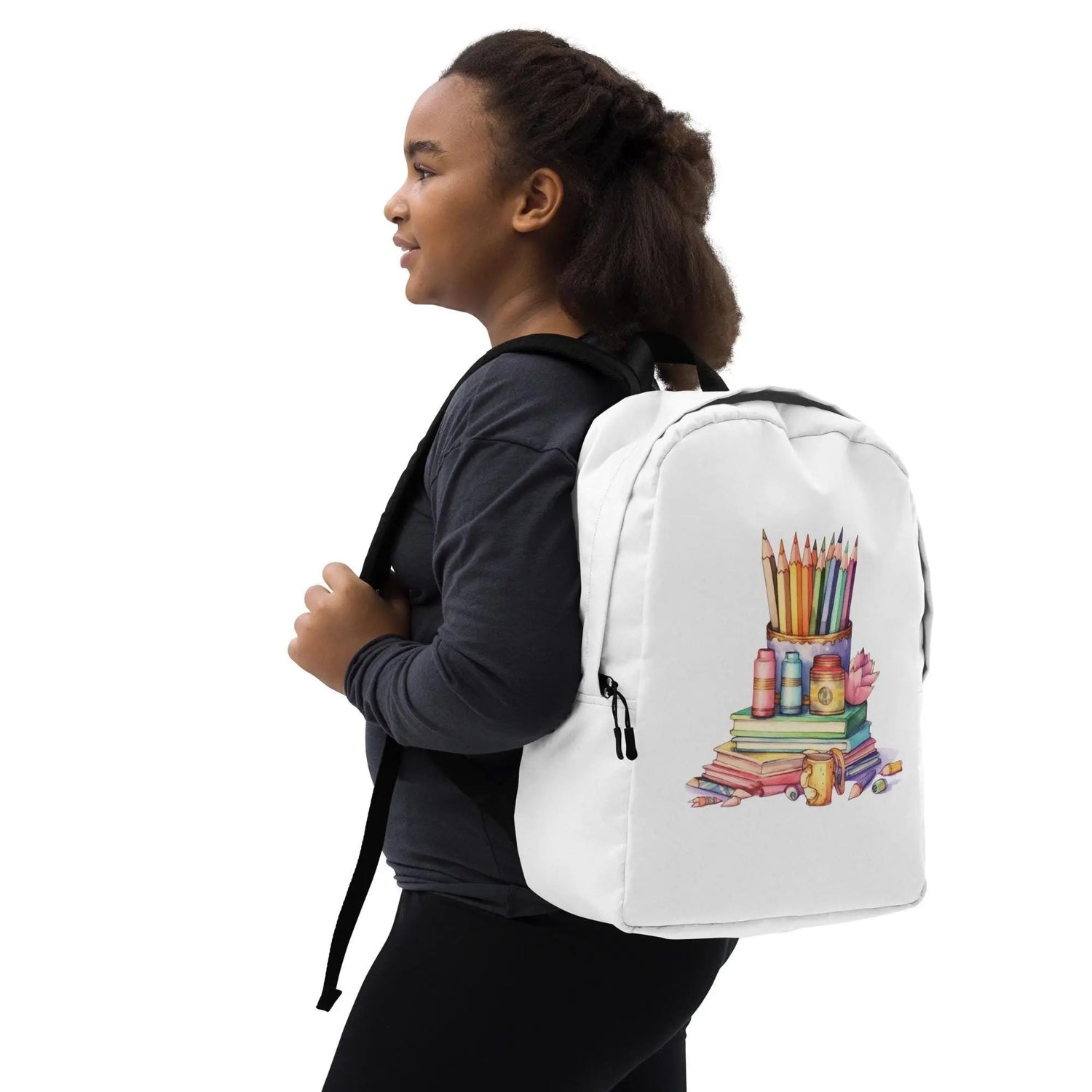 Minimalist Backpack, Casual simple everyday book laptop Ipad school carry bag The Aurora Touch