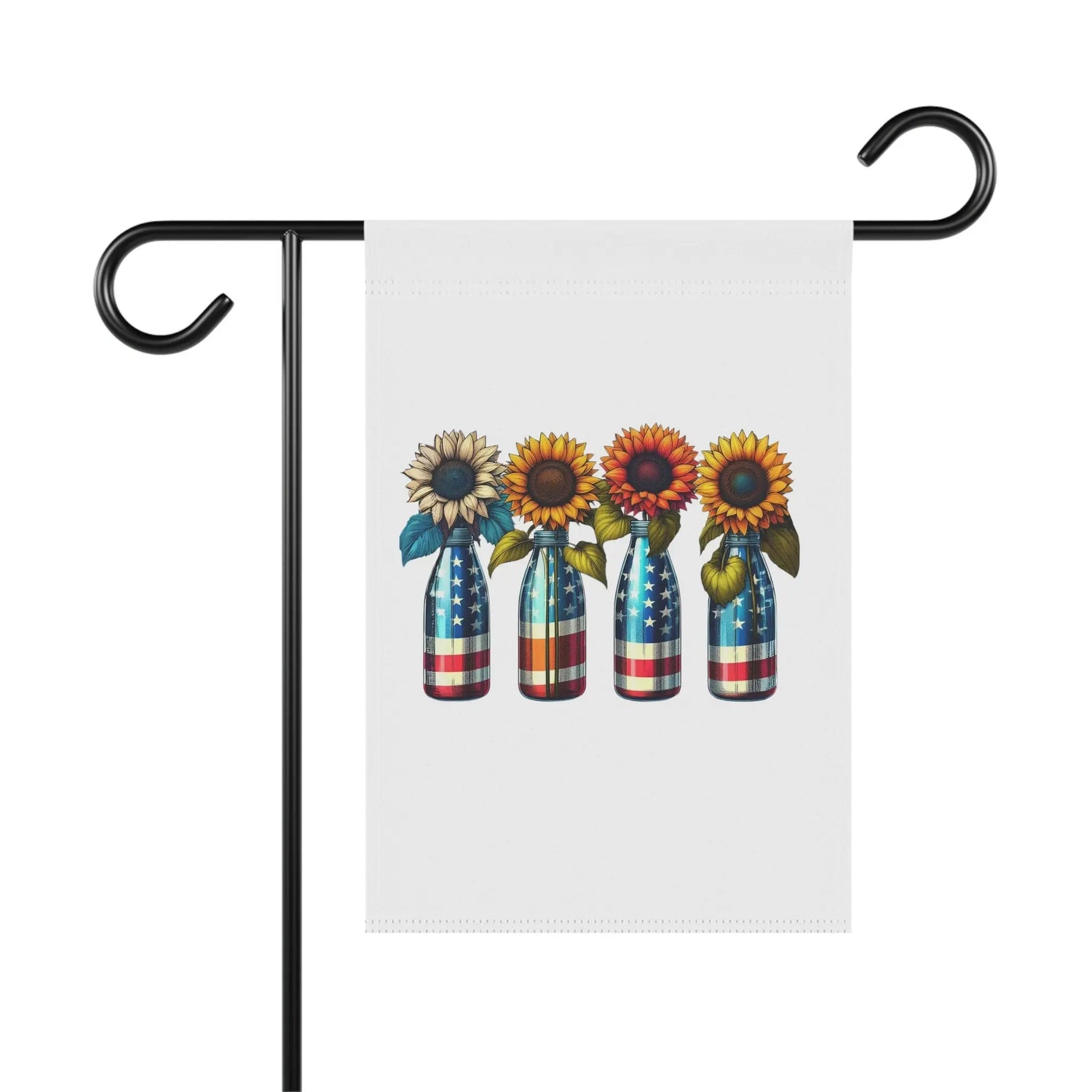 Garden & House Banner, patriotic US National sunflower flag design for outdoor stylish American garden decor The Aurora Touch