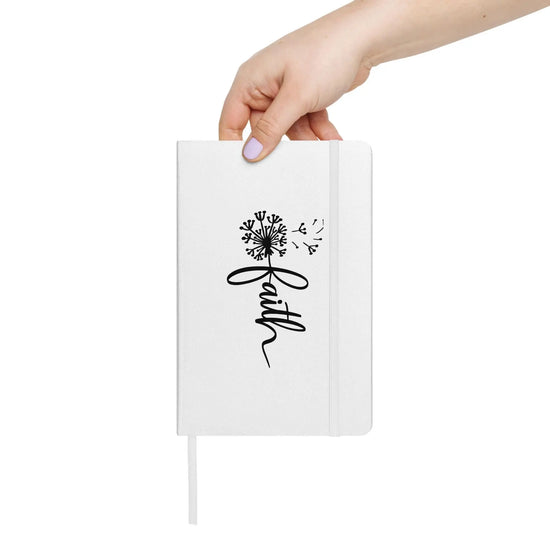 Hardcover bound notebook, Christian inspiration spiritual faith belief daily affirmation minimilist everyday writing journal