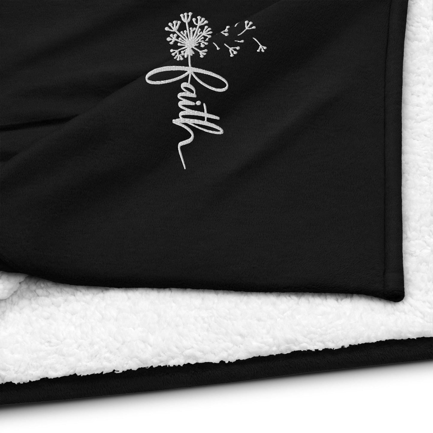 Premium sherpa blanket, faith inspirational soft plush comfy couch bed side casual cozy throw blanket