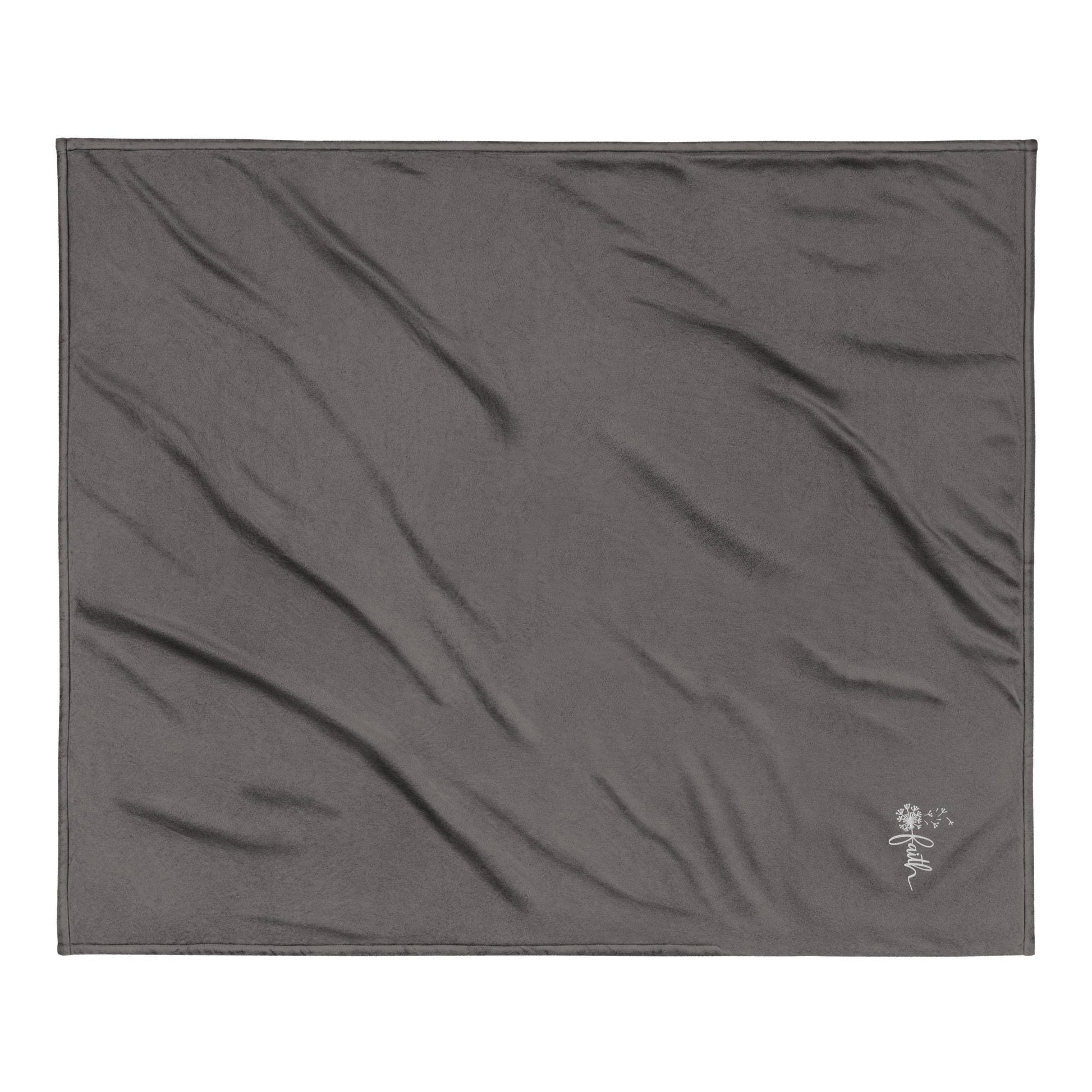 Premium sherpa blanket, faith inspirational soft plush comfy couch bed side casual cozy throw blanket