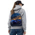 Drawstring bag, Sexy lamborghini bugatti luxury sportscar portrait designer bag The Aurora Touch