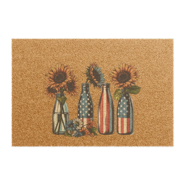 Doormat, USA custom outdoor decorative personalized natural sturdy outdoor floral decor personalized stepping mat The Aurora Touch