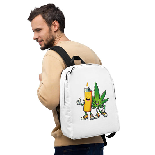Mochila de moda con temática de cannabis: bolso de mano con humor sarcástico para adultos, mochila multiusos para computadora, iPad, ropa deportiva y para uso diario.