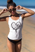 Women Faith Tank Top, Minimalist simple print female inspirational positive affirmation casual summer beach jean everyday shirt