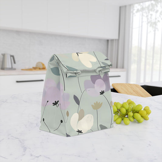 Polyester Lunch Bag, backtoschool easy opening floral design travel snack lunch food bag great for all ages