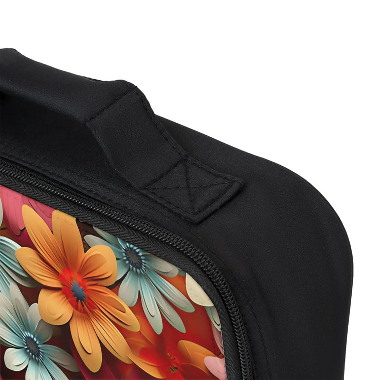 Lunch Bag, pretty vibrant colorful floral casual office school fashion style everyday lunch snack foodie protective box The Aurora Touch