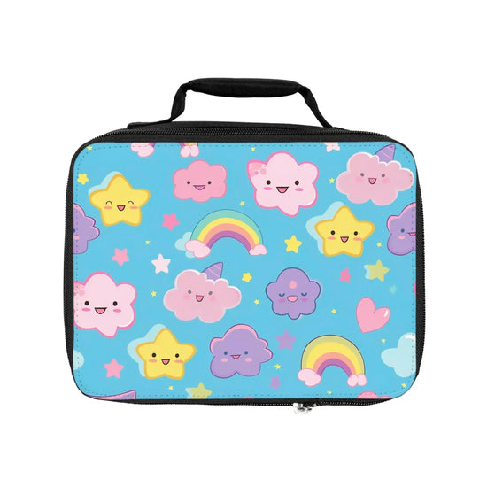 Lunch Bag, Preschool kindergarten elementary adorable rainbow star colorful pastel child school age appropriate everyday snack lunch box The Aurora Touch