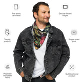 All-over print bandana, pretty floral pattern print stylish casual versatile soft light scarf headband necktie hair tie The Aurora Touch