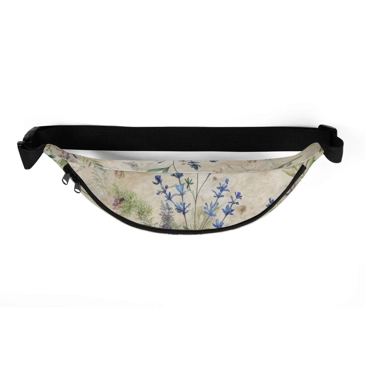 Fanny Pack, Lavendar floral pattern design all occasion roomy on the go accessory travel work school fun waistline pouch The Aurora Touch