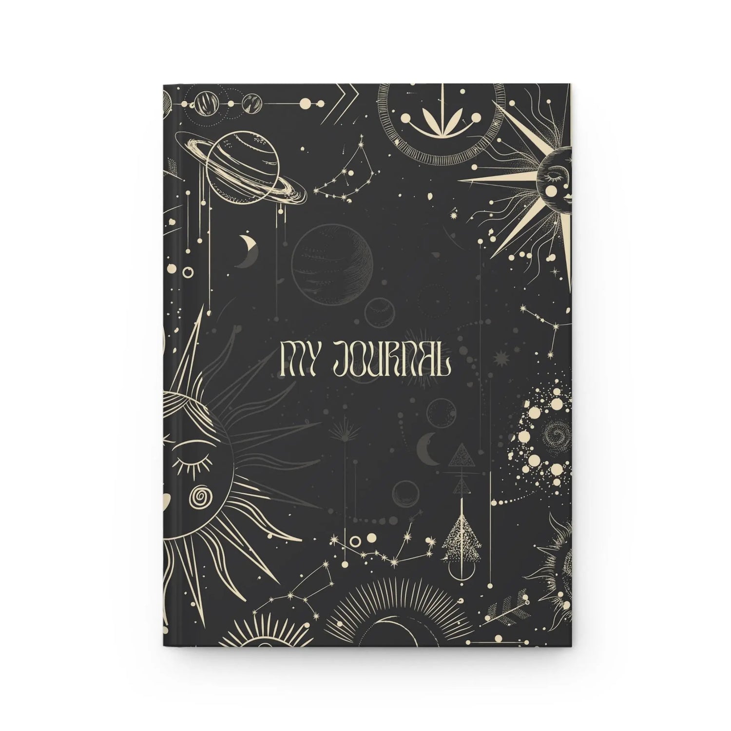 Hardcover Journal Matte, Celestial everyday positive tarot meditation personal stylish customized sturdy writing notebook pad The Aurora Touch