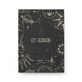 Hardcover Journal Matte, Celestial everyday positive tarot meditation personal stylish customized sturdy writing notebook pad The Aurora Touch