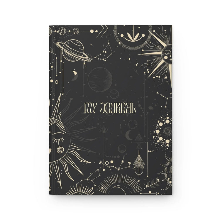 Hardcover Journal Matte, Celestial everyday positive tarot meditation personal stylish customized sturdy writing notebook pad The Aurora Touch
