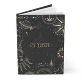 Hardcover Journal Matte, Celestial everyday positive tarot meditation personal stylish customized sturdy writing notebook pad The Aurora Touch