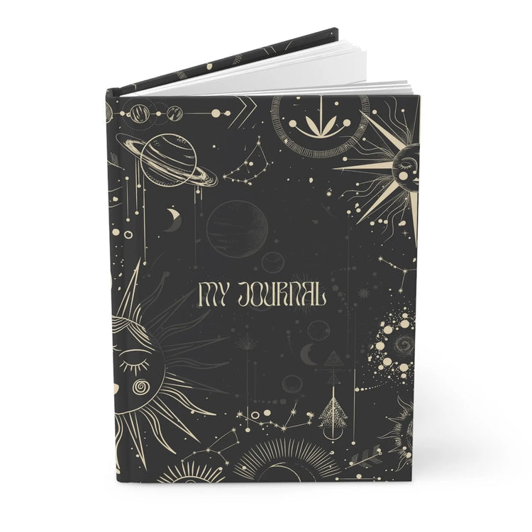 Hardcover Journal Matte, Celestial everyday positive tarot meditation personal stylish customized sturdy writing notebook pad The Aurora Touch