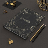 Hardcover Journal Matte, Celestial everyday positive tarot meditation personal stylish customized sturdy writing notebook pad The Aurora Touch