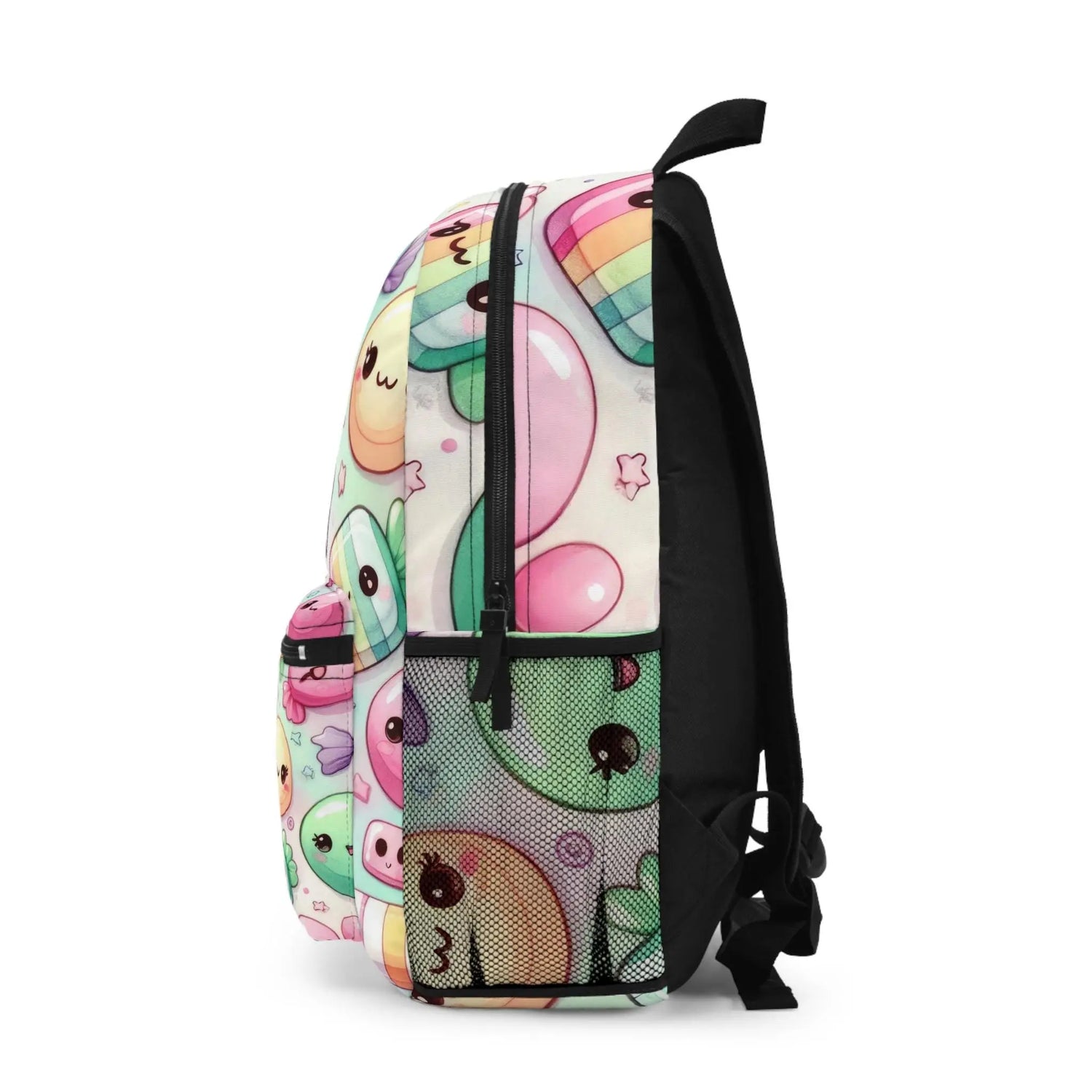 Backpack, pastel kawaii candy pattern back to school kids colorful ipad laptop crayons pencil everyday travel cute carry on bus bag The Aurora Touch