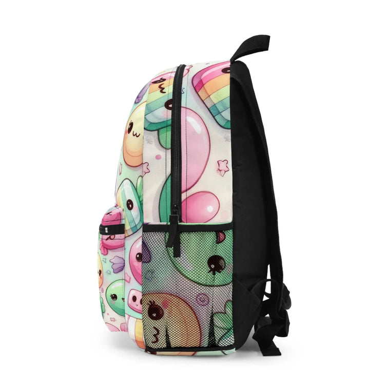Backpack, pastel kawaii candy pattern back to school kids colorful ipad laptop crayons pencil everyday travel cute carry on bus bag The Aurora Touch