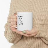 Full Time DAD Ceramic Mug 11oz, warm coffee tea hot chocolate casual hard working father pappi drinking mug The Aurora Touch