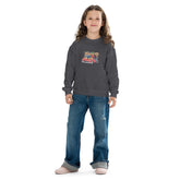 Youth crewneck sweatshirt, Teddy Bears in a car cool cozy casual school yard play time classroom casual dinner school trip kid child sweater
