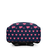 Minimalist Backpack, Navy Pink Hearts stylish back to school accessory all purpose carry bag The Aurora Touch