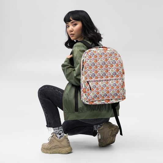 3D Floral Crochet Backpack – Stylish All-Purpose Bag