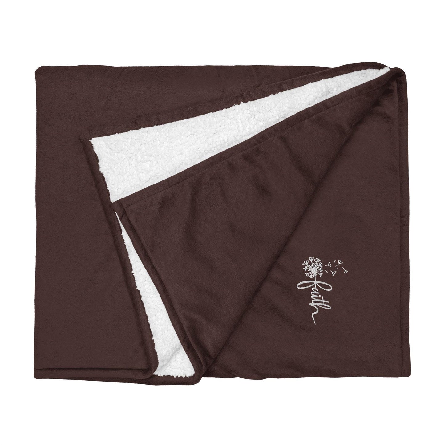 Premium sherpa blanket, faith inspirational soft plush comfy couch bed side casual cozy throw blanket