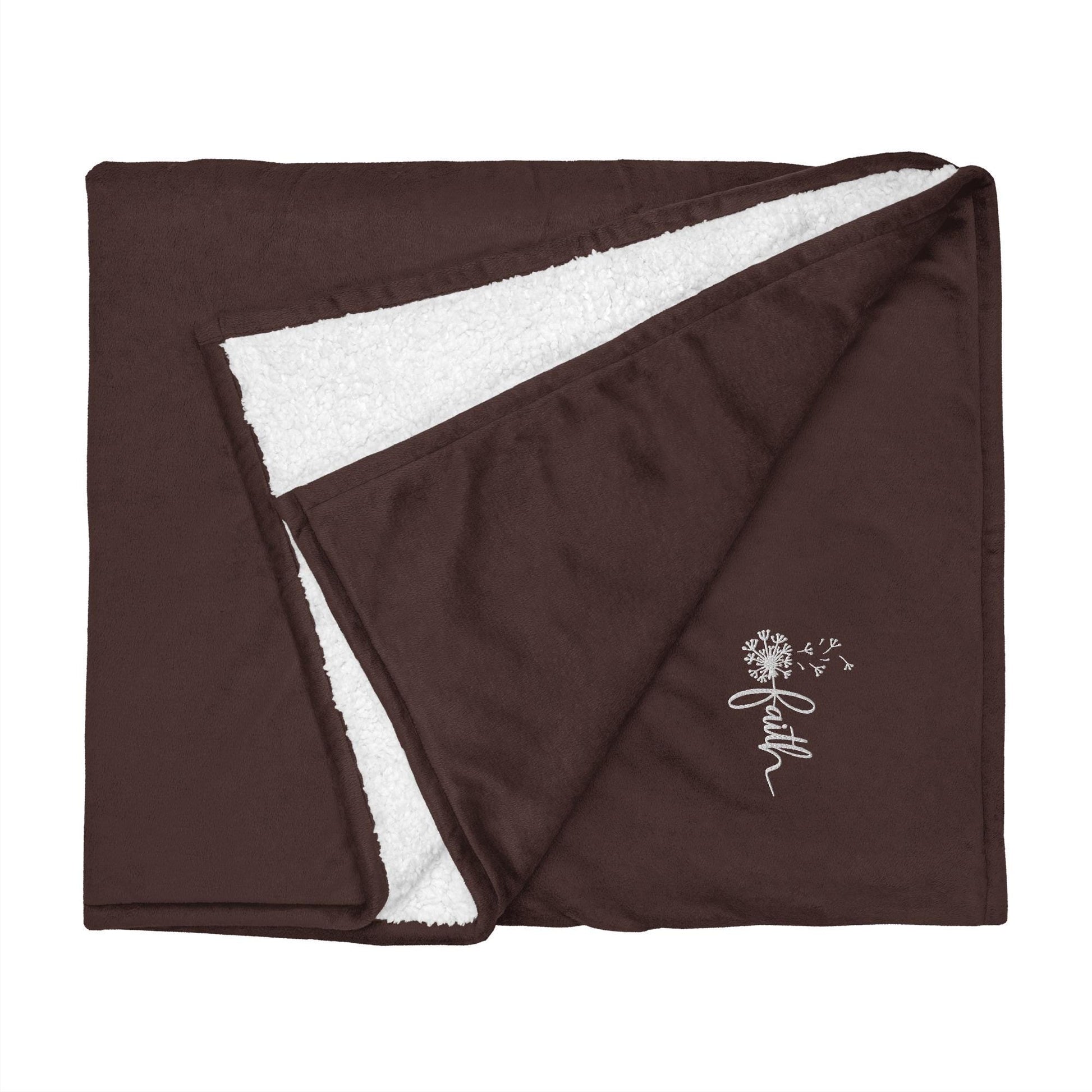 Premium sherpa blanket, faith inspirational soft plush comfy couch bed side casual cozy throw blanket