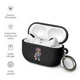Rubber Case for AirPods®, Teddy Bear Fashion girl cute design ready for school airpods protective carrying case The Aurora Touch