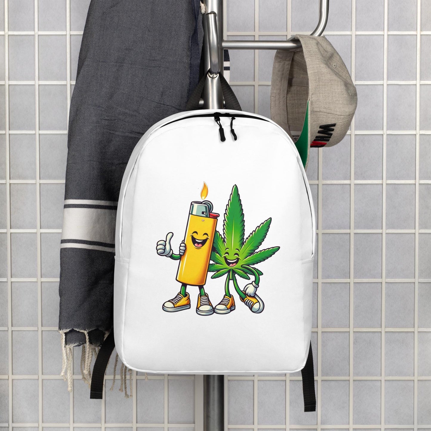 Mochila de moda con temática de cannabis: bolso de mano con humor sarcástico para adultos, mochila multiusos para computadora, iPad, ropa deportiva y para uso diario.