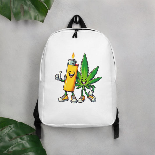 Mochila de moda con temática de cannabis: bolso de mano con humor sarcástico para adultos, mochila multiusos para computadora, iPad, ropa deportiva y para uso diario.