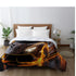 Comforter, Black racing car on fire Lamborghini soft comfy cozy warm stylish young teen bedspread bachelor room decor and great gift The Aurora Touch
