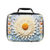 Lunch Bag, 3D daisy flower portrait design casual everyday high school elementary adult nurse school pretty secure food snack lunch box The Aurora Touch