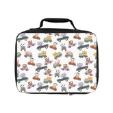 Lunch Bag, Elementary kindergarten preschool child cute animal car print everyday food snack carry lunch pail box The Aurora Touch