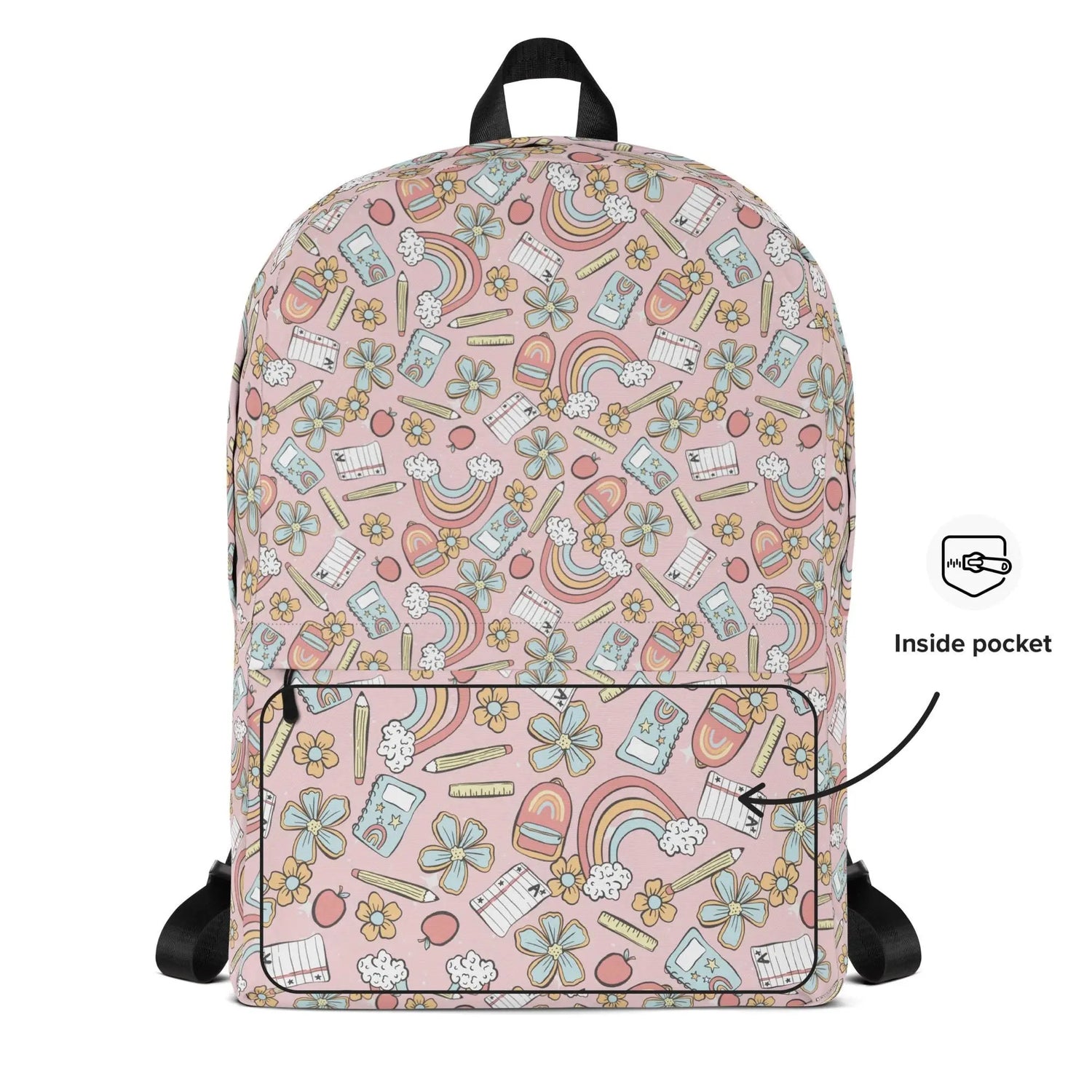 Backpack, Back to School pastel rainbow colored casual style fashion preschool kindergarten elementary class child everyday pencil book bag