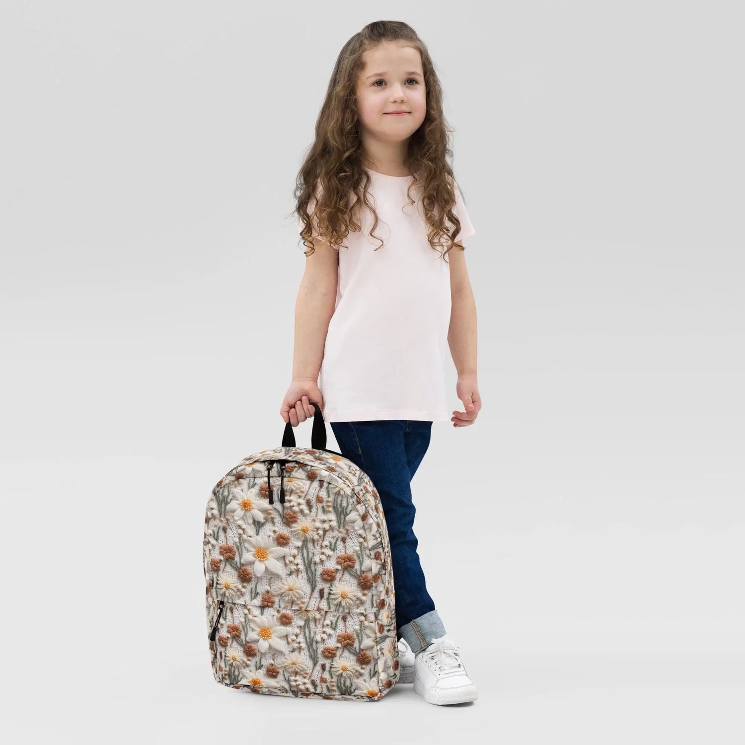 Floral Crotchet 3D Design Versatile Customized Backpack The Aurora Touch