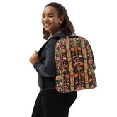 Boho Style Backpack, Colorful floral all over print back to school journal computer clothes classroom supplies daily vibrant carry book bag The Aurora Touch