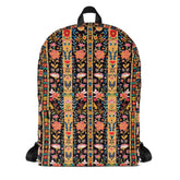 Boho Style Backpack, Colorful floral all over print back to school journal computer clothes classroom supplies daily vibrant carry book bag The Aurora Touch